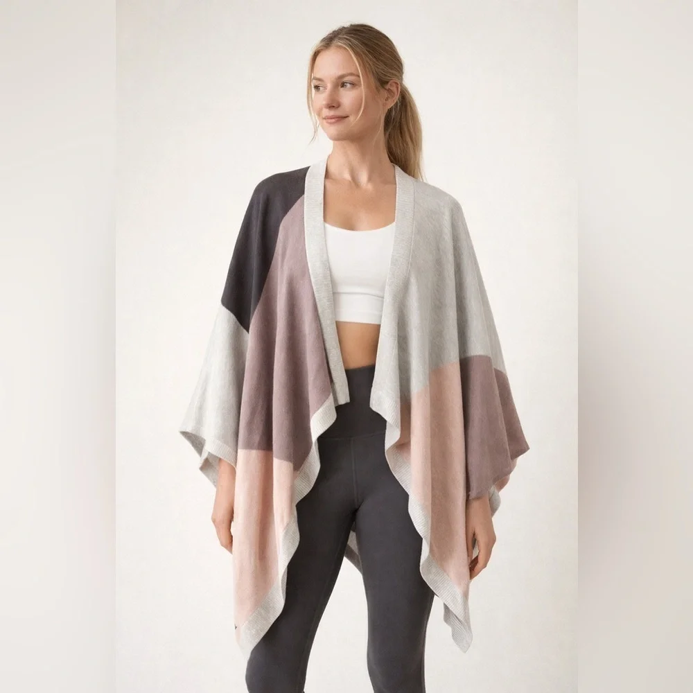 Lululemon Hatha Silk Blend Wrap Dusty Rose, Dk Gray, Heather Gray, Lt Pink – O/S
